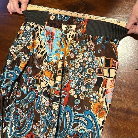 Kimberly C Athleasure Palazzo Pants Yoga Flare Comfort Boho Hippy Vibe Size M - Picture 4 of 10